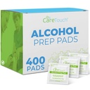 Care Touch Alcool Wipes individuale înfăşurate - Prep Pads cu 70% izopropil alcool, mare pentru acasă, Medical & Kits de prim ajutor sterilizate, Antiseptic 2-Ply Swabs 400 Conte