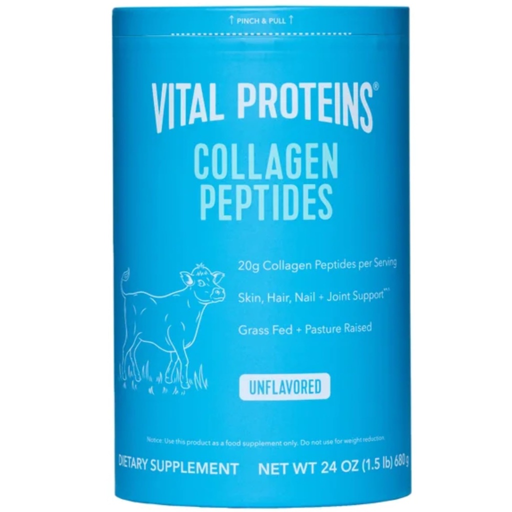 Proteine vitale Natural Întreaga nutriție Colagen Peptide - Paste crescute, Iarba Fed, Paleo Friendly, Gluten gratuit, Ingredient unic - 24 Ounce