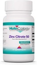 Nutricologie Zinc Citrat Supliment - Zinc pentru bărbaţi şi femei, Suport imunitar, Pur, bine-absorbite, bine tolerate, Trace Minerale, 50mg Capsule vegetariene - 60 Conte