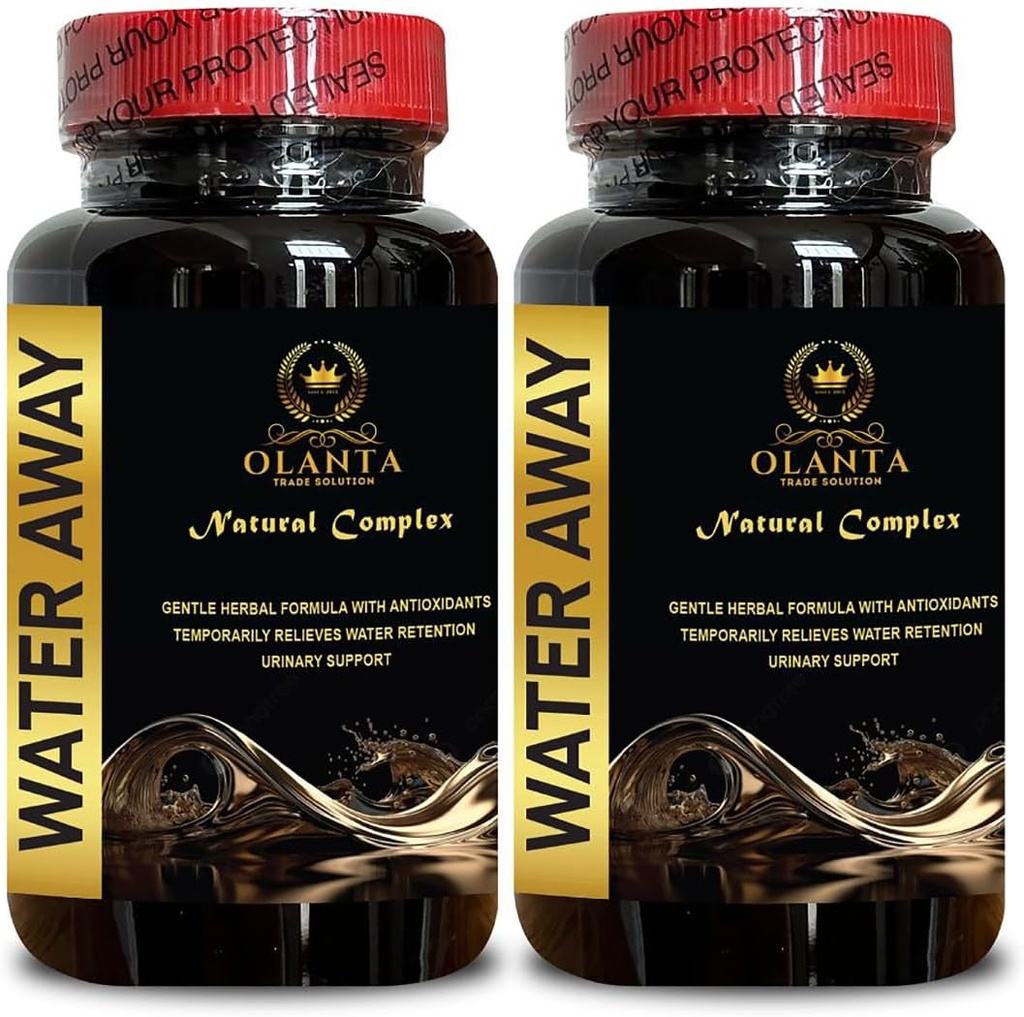 Pastile naturale de apă - rapid Acting Natural Water Away Pastile pentru femei și bărbați, pastile de apă vitamine, pastile diuretice pentru reținerea apei, Rapid Acting Bloating Relief, - 2 sticle