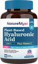 Supliment de acid hialuronic, cu vitamina C, 250 mg BAsed plante HA, 90 Vegan Caps, pentru Skin & Eyes, Colagen Production, Easyly Absorbable