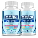 Supliment de suport imun, 10-in-1 Apărare imună cu vitamina C,B6,B12,VIT D, Zinc, Echinacea Elderberry Turmeric Boostere imune pentru adulți - 120 capsule(2 ambalaj)