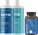 Biotin Șampon și Balsam și Suplimentul pentru păr - Biotin pentru creșterea părului Supliment Plus Rosemary și Volumizarea șampon și balsam de balsam - Rosemary Biotin și Colagen produse de îngroșare a părului