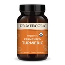 Dr. Mercola Organic Fermented Turmeric - 370 mg Turmeric fermentat - Curcuminoide de înaltă biodisponibilitatea - USDA Organic, Non-GMO, Gluten-Free & Soy-Free - 60 capsule (30 Servings)