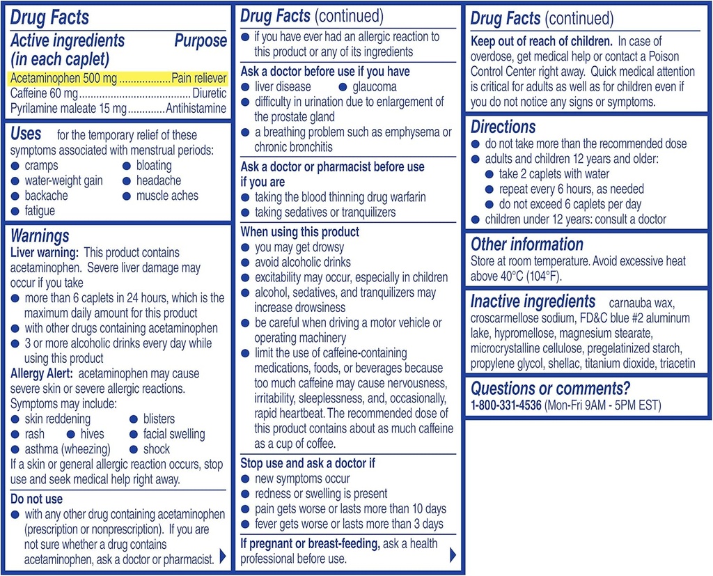 Midol Complete Caplets, 40-Count Box ( 6 Pack )
