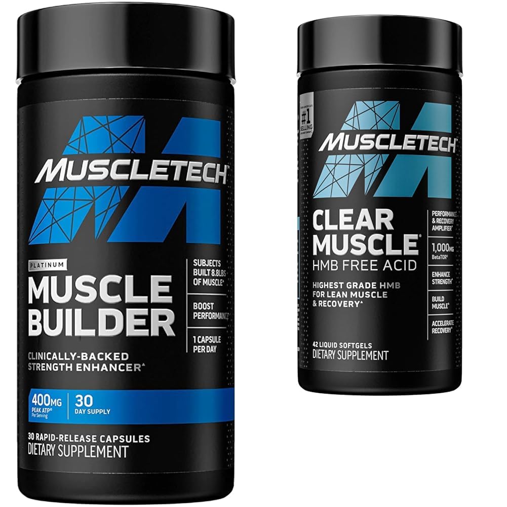 MuscleTech musculare Constructor cu ATP vârf și musculare clare cu HMB, musculare Construcții Suplimente pentru bărbați și femei, 30 + 42 Conte