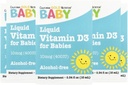 California Gold Nutrition Baby Vitamina D3 by - Lichid D3 Supliment pentru copii, Vegetarian Friendly - Alcool & Gluten Free, Non-GMO - 10 mcg (400 UI), 0.34 fl oz (10 ml)