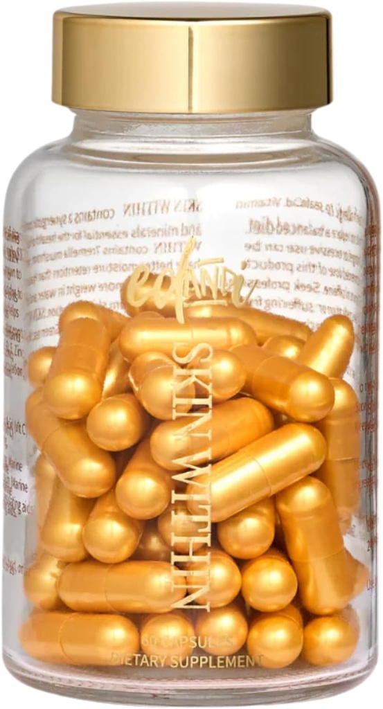 Pielea din interiorul pielii parului & unghii Colagen Supliment alimentar natural cu vitamina C și colagen marin, 30 zile de aprovizionare, 60 capsule