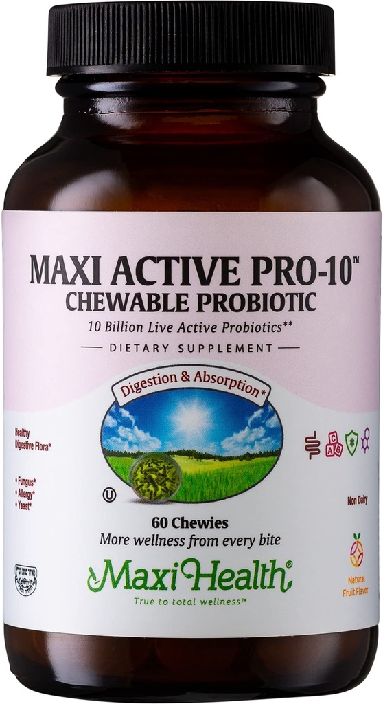 Maxi Health Active Pro-10 Kids Probiotic Chewables 