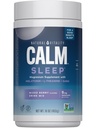 Natural Vitality Calm Sleep, Melatonin & Magneziu Citrate, Sleep Aid Drink Mix, GABA, Aid, Vegan, Gluten Free Non-GMO, Mixed Berry, 16 Oz