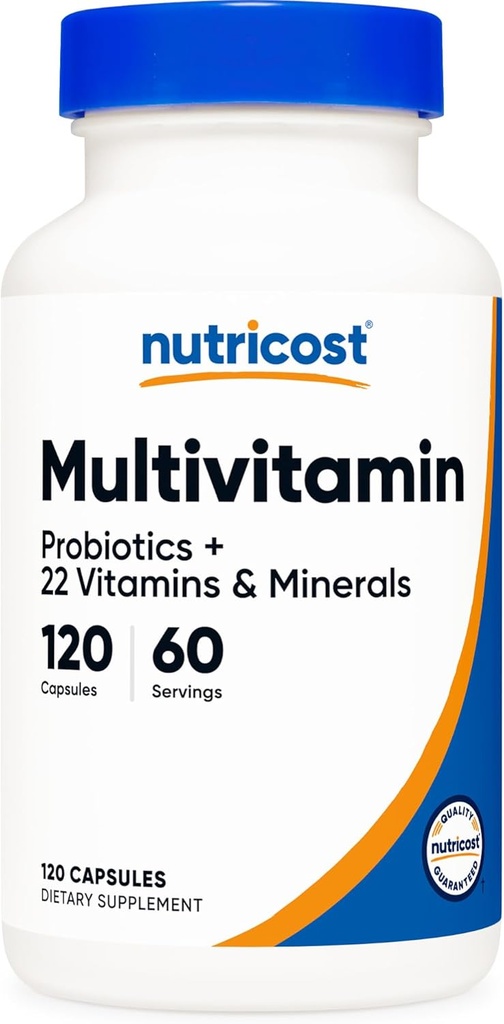 Nutricost Multivitamin with Probiotics 120 Vegetarian Capsules - Packed with Vitamins & Minerals