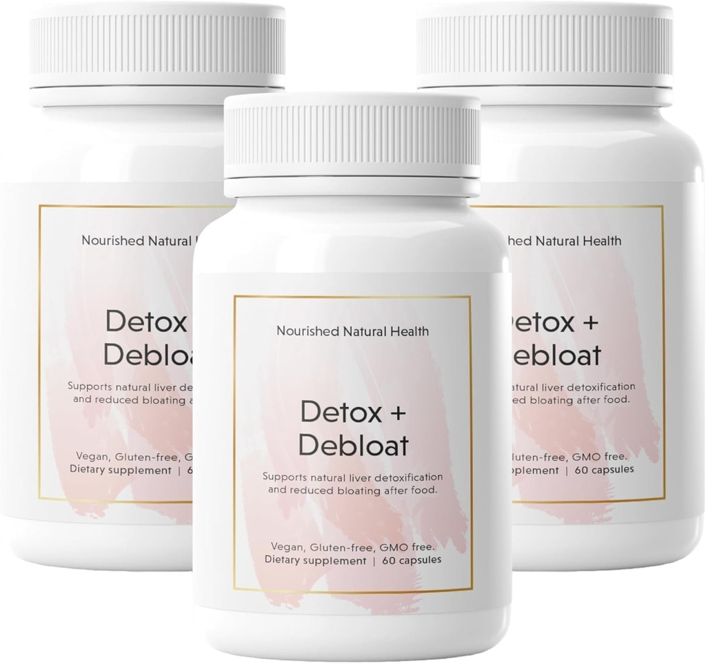 Dezintoxicare naturală nutrită + Debloat - Milk Thistle & Dandelion Root Vegan Supliment pentru femei - Bloating Relief & Digestion Support - 180 capsule