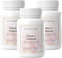 Dezintoxicare naturală nutrită + Debloat - Milk Thistle & Dandelion Root Vegan Supliment pentru femei - Bloating Relief & Digestion Support - 180 capsule