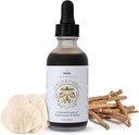Focus & Energie Natural Mushroom Tinctură - Adaptogene Mushroom Drops & Organic Unique personalizat Blend - Supliment pentru Immun Boost, Echilibru, Calm, Suport Cognitive, și Stres (2oz)