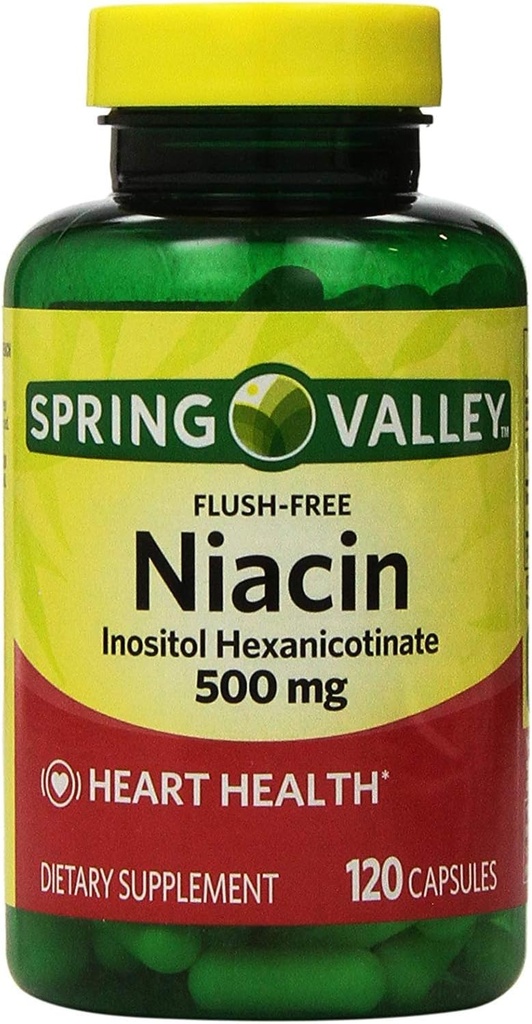 Valea Primăverii - Niacin 500 mg, fără culoare, 120 capsule