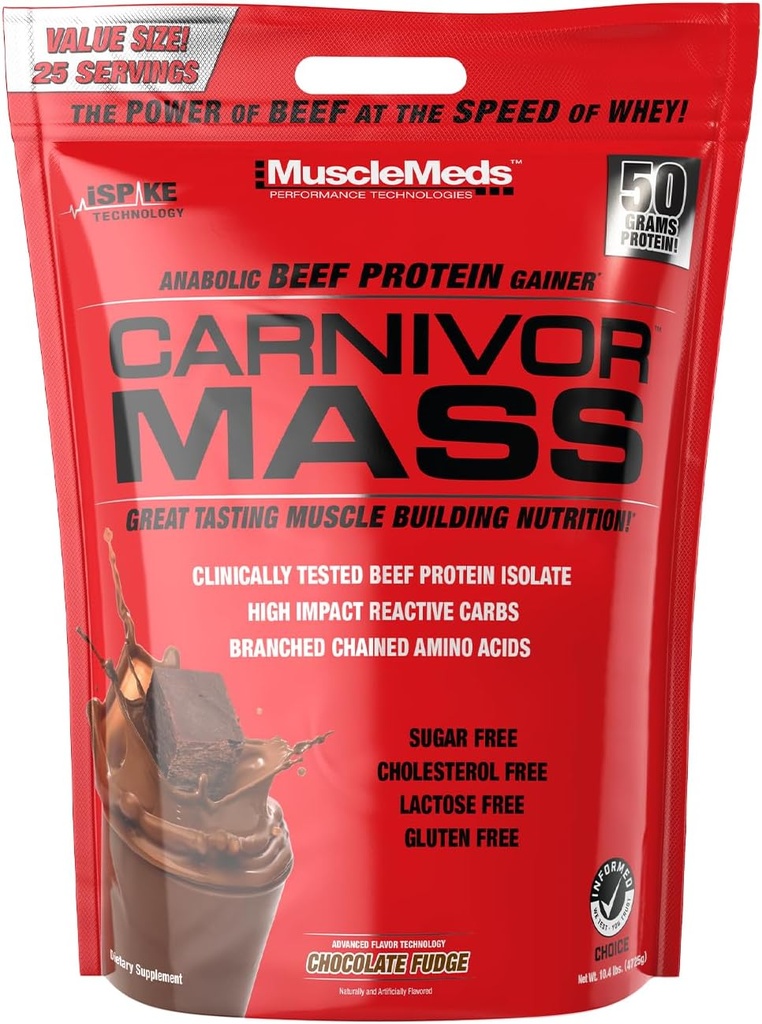 Ciocolată Fudge Carnivor Mass 10lb de MuscleMeds