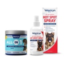 Vetericyn All-in 1 Multifunctional Senior Dog Supliment cu Glucosamină și Vetericyn Plus Spray la fața locului fierbinte