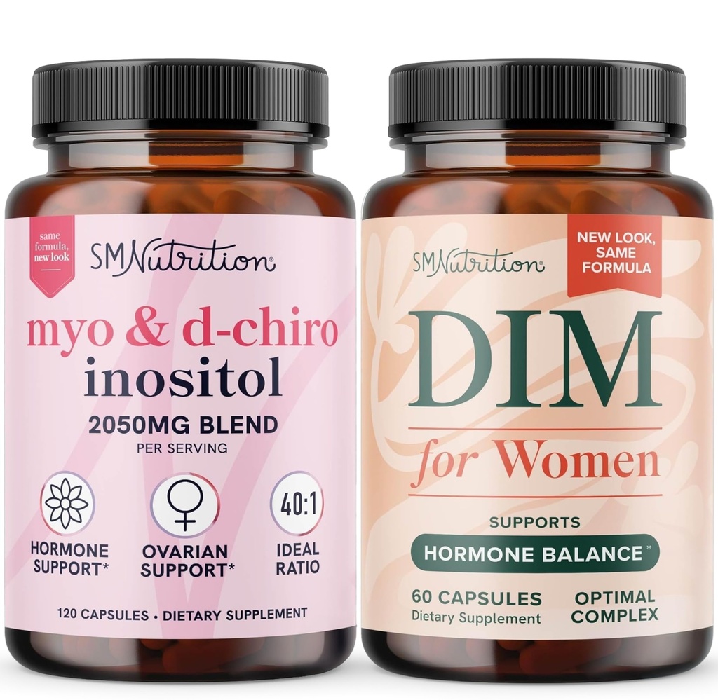 SMNutrition Femeii DIM Suplimentul & Myo-Inositol & D-Chiro Inositol 