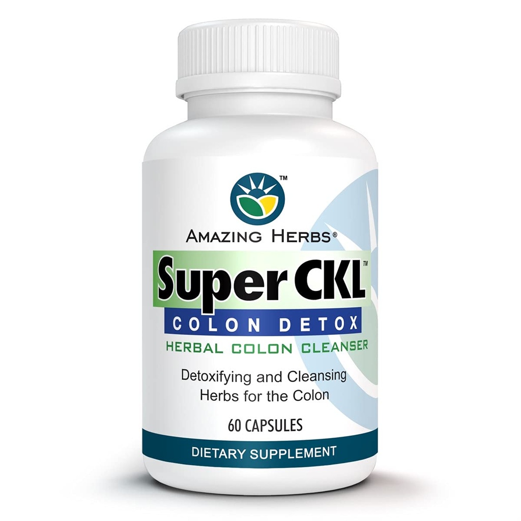 Herbs uimitoare Super CKL Colon Detox - All-Natural, Herbal Colon Cleanser, Îmbunătățește Digestion & SIDA în eliminarea deșeurilor - 60 Conte