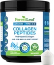 Collagen Peptides Powder Unflavored - Hydrolyzed Collagen Protein Powder Type 1, 2 & 3 - Grass Fed Keto Collagen Powder for Women & Men - Vital Hair, Skin, Nails, Joints, Recovery, 11g Per Serving