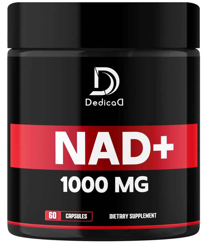 Suplimentul NAD 1000 mg - Suplimentul NAD pur - repararea energiei și ADN-ului, Apărarea îmbătrânirii, Funcția cerebrală - 60 capsule