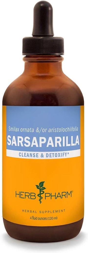 Herb Pharm Sarsaparilla Extract lichid pentru curățare și detoxifiere - 4 Ounce