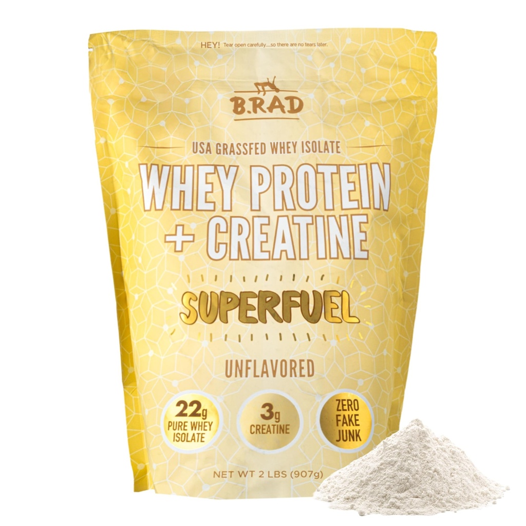 B.rad Supercombustibil - Iarba Fed Whey Proteina Izolat Boosted with Creatine 