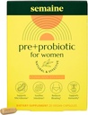 Semaine Super Powered Prebiotic + Probiotic pentru femei, Eficientă 3-in-1 Multi-Action Formula la Nourish Gut Health, Soothe IBS, Suport Bloat Relief & Imunity Boost, Clinic-Studiat (20 ct)