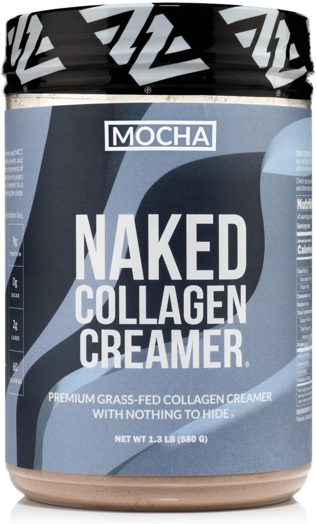 Colagen liber Mocha Coffee Creamer - Colagen Creamer pentru cafea - Dairy-free, Gluten-free, OMG-Free - Suport păr, piele, și unghii - 40 Serviri