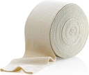 Suport elastic Tubular Bandaj dimensiunea F, 10M cutie - Culoare naturală (4" x 33 picioare) pentru Bandaj mare suport genunchi -Mediu la mare Thigh, bumbac Spandex