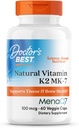 Cel mai bun naturale Vitamina K2 Mk-7 cu MenaQ7, 100mcg Vitamina K2 Suplimentul sprijină sănătatea osoasă, non-GMO, 60 Veggie Capsule