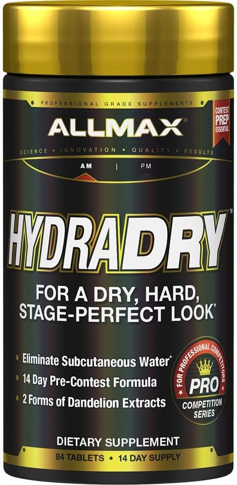ALLMAX Nutrition HydraDry, 14-Day Pre-Contest Water Loss System, 84 comprimate