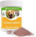 Doar Natural Pet Cranberry Wellness Antioxidant pulbere pentru câini și pisici - supliment nutritional Berry pulbere pentru tractul urinar Sănătate cu vitamina C - 110 Serviri
