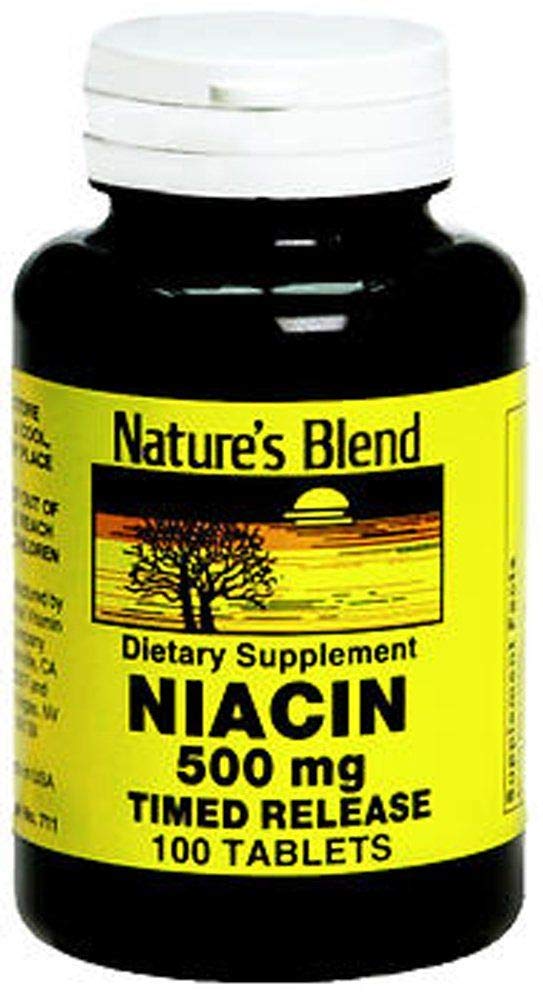 Nature's Blend Niacin 500 mg, 100 Conte