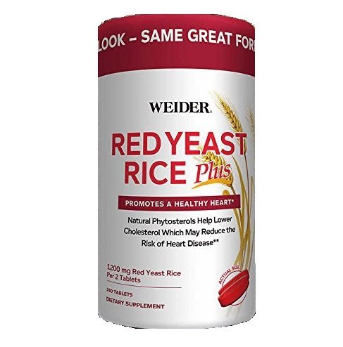 Weider Red Yeast Rice Plus cu fitosteroli 1200 mg per 2 comprimate - 240 comprimate