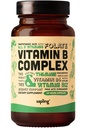 amestec alimentar întreg cu vitaminele B esenţiale B1, B2, B3, B5, B6, B7, Folate, B12-60 Capse