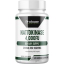 Proba de nutriţie Nattokinază Supliment 4000 FU Servings, 120 capsule (derivate din Natto japonez) Enzime sistemice pentru suport cardiovascular şi circulator