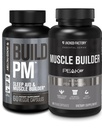 Fabrica Jacked Build PM timp de noapte Muscle Builder & Sleep Aid (60 capsule) & Essentials Muscle Builder - Zilnic Putere Constructor pentru bărbați cu vârf ATP (30 capsule)
