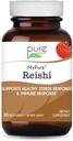 SURE ESENCE LABS MyPure Reishi Organic Ciuperci Supliment - 100% Real Mushroom Extract pentru suport imunitar, Stres Relief, Build Energy (30 capsule)