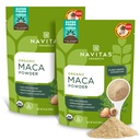 Navitas Organics Maca Powder, 16oz. (2-Pack), 181 Servings - Organic, Non-Gmo, Temp-Dried scăzut, Gluten-Free, Light Brown