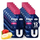 UCAN Edge Energy Gel Shots, Strawberry Banana (12, 2 Ounce Pachete) pentru rulare, formare, antrenamente, Fitness, Ciclism, Crossfit 