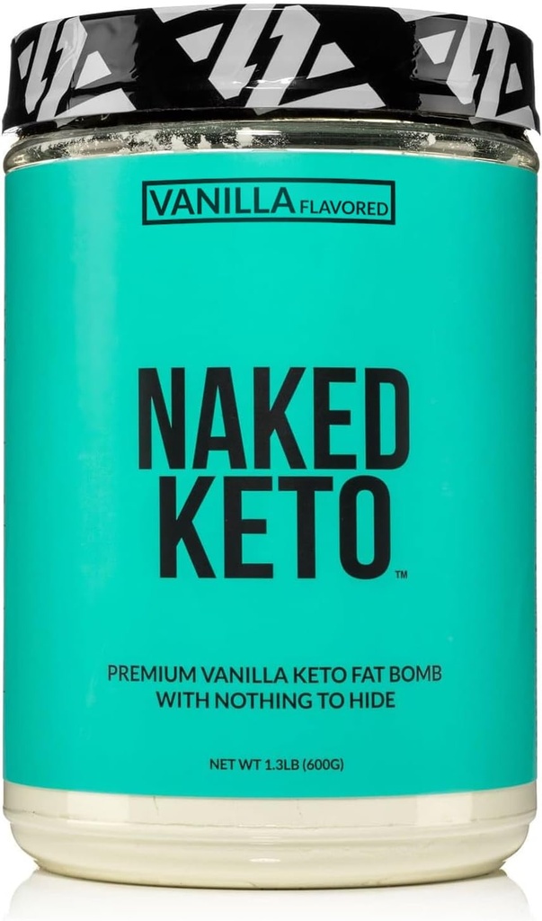 Naked Vanilla Keto - Premium Vanilla Keto Fat Bomb Powder - Nimic artificial - Gluten-Free Keto Bomb Vanilla Mct pulbere de ulei cu nici un Gmos - 1,3 Lb