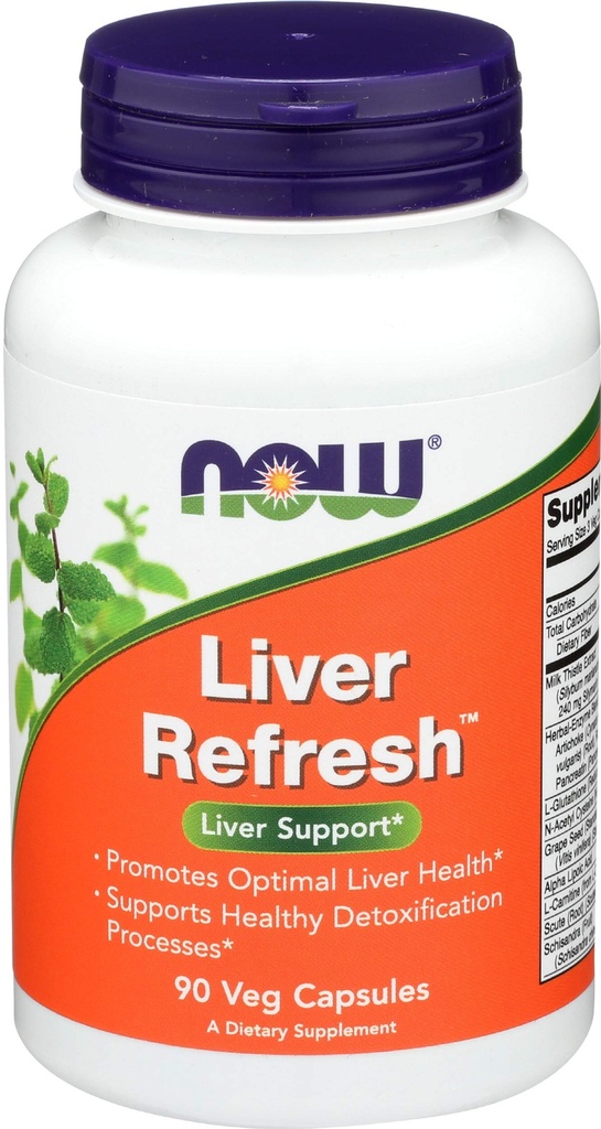 ACUM Alimente Suplimente, Ficat RefreshTM cu extract de muls și amestec unic Herb-Enzim, 90 Veg Capsule