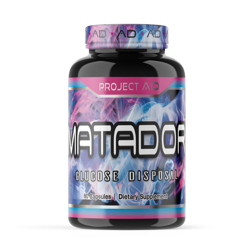 Proiectul AD Matador Muscle Builder îmbunătățește pompe musculare și promovează creșterea musculară și energie (60 capsule)