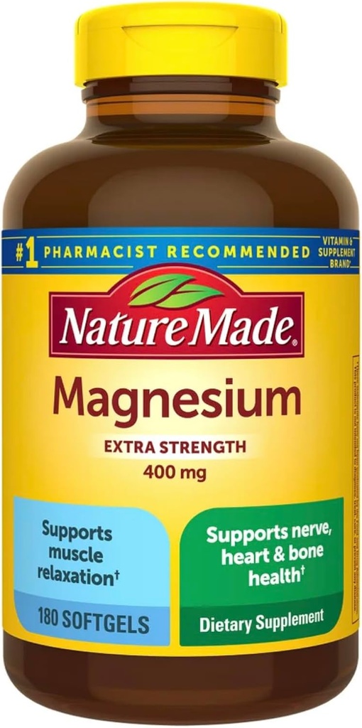 Natura a produs rezistenţă suplimentară Magneziu 400 mg, 180 Softgels