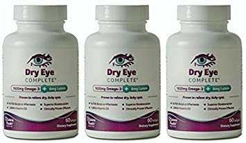 Ochi uscat complet, Formulat pentru ochi uscat. Viziune finală Ingrediente de sănătate: Omega-3, Omega-7, lutein, vitamina D3 (3 luni de aprovizionare)