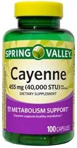 Spring Valley Cayenne Capsule 455 MG 40000 STU 100 Conte
