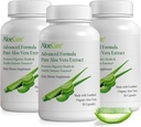 AloeCure Organic Aloe Vera Capsules, 160.000 mg Inner Aloe Leaf Echivalent per Serving, Suport Gut, Digestive, & Immune Health, Ajuta la mentinerea echilibrului aciditatea stomacului, Aloin Free, 30Caps x 3Btl