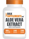 BulkSupplements.com Aloe Vera Capsules - Aloe Vera Extract, Aloe Vera Supliment - Herbal Supplement, Gluten Free, 1 Capsule per Serving, 240 Veg Capsule (Pachet de 1)