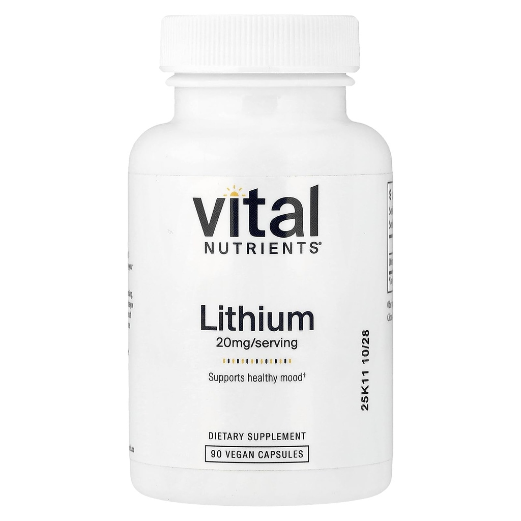 Vital Nutrients Litiu Orotate 20mg 